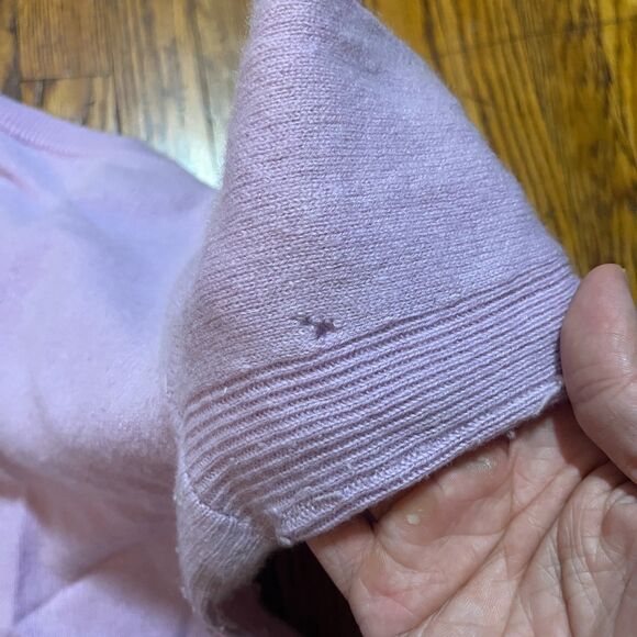 Halogen 100% Cashmere Sweater Women's M Lavender Purple Crew Neck Pullover - Picture 14 of 15